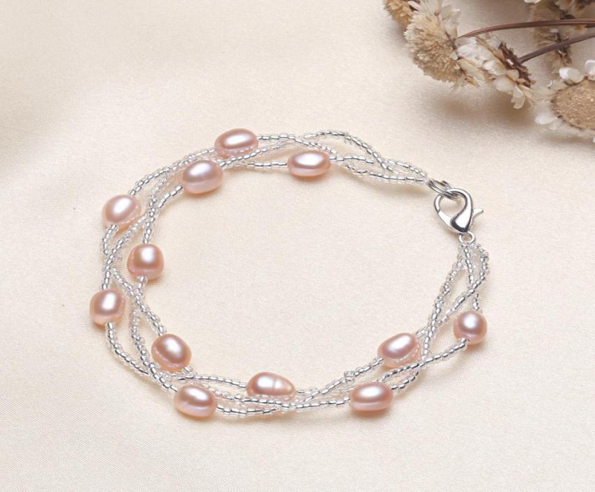 Natural Freshwater Pearl Bracelet for Ladies Pearl Bracelet Fashion Jewelry Weaving riceshaped Multilayer Pearls Barcelets Weddi2585736 
Natural Freshwater Pearl Bracelet for Ladies Pearl Bracelet Fashion Jewelry Weaving riceshaped Multilayer Pearls Barcelets Weddi2585736