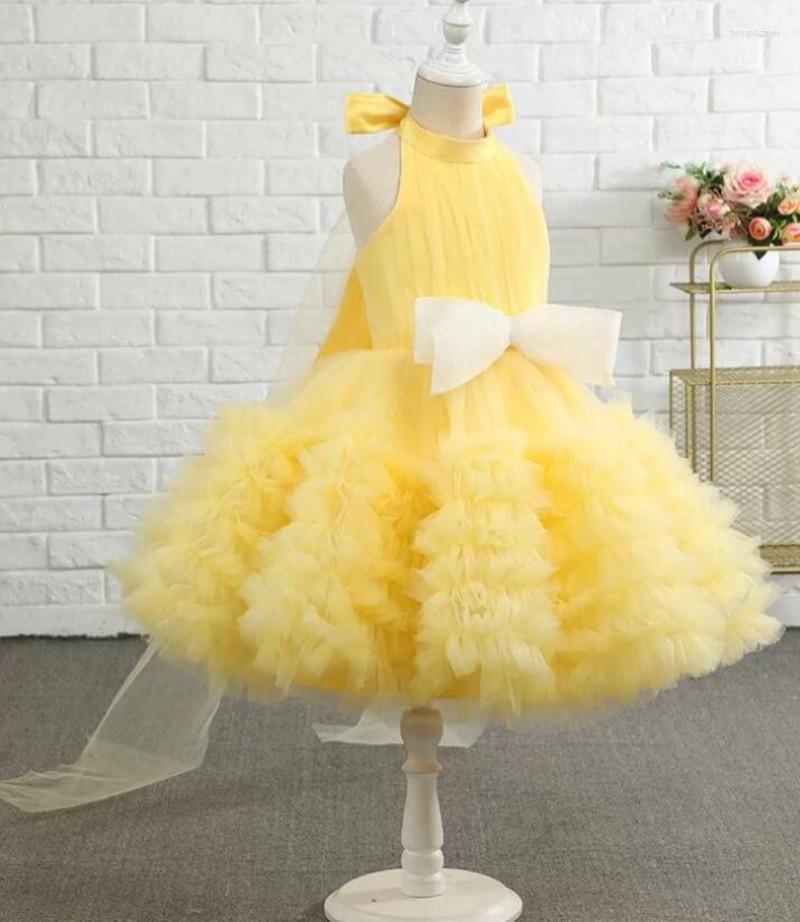 Girl Dresses Cute Flower Dress Yellow Princess Puffy Birthday Christmas Fluffy Kid's Gown
Girl Dresses Cute Flower Dress Yellow Princess Puffy Birthday Christmas Fluffy Kid's Gown