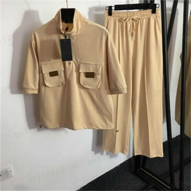 Two Piece Set Womens Pants Sweatshirt Suits Embroidered Pocketed Half Zip Stand Up Collar Short Sleeve Jumper And Wide Leg Trousers Size SMLXL Suit Women Clothes
Two Piece Set Womens Pants Sweatshirt Suits Embroidered Pocketed Half Zip Stand Up Collar Short Sleeve Jumper And Wide Leg Trousers Size SMLXL Suit Women Clothes