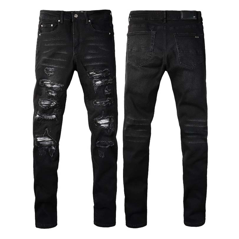 2023 New high-quality jeans tattered and ripped motorcycle pants slim fit motorcycle jeans men's designer jeans Size 28-40 #14, Black
2023 New high-quality jeans tattered and ripped motorcycle pants slim fit motorcycle jeans men's designer jeans Size 28-40 #14, Black