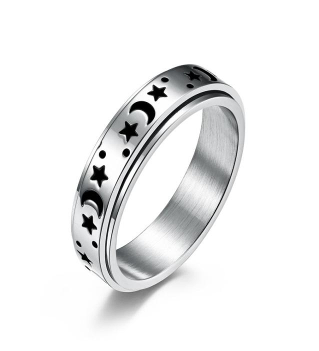 6mm Stainless Steel Moon Star Spinner Band Ring Exquisite Black Enamel Rings For Women Mens Wedding Party Engagement Jewelry Gift6867601
6mm Stainless Steel Moon Star Spinner Band Ring Exquisite Black Enamel Rings For Women Mens Wedding Party Engagement Jewelry Gift6867601