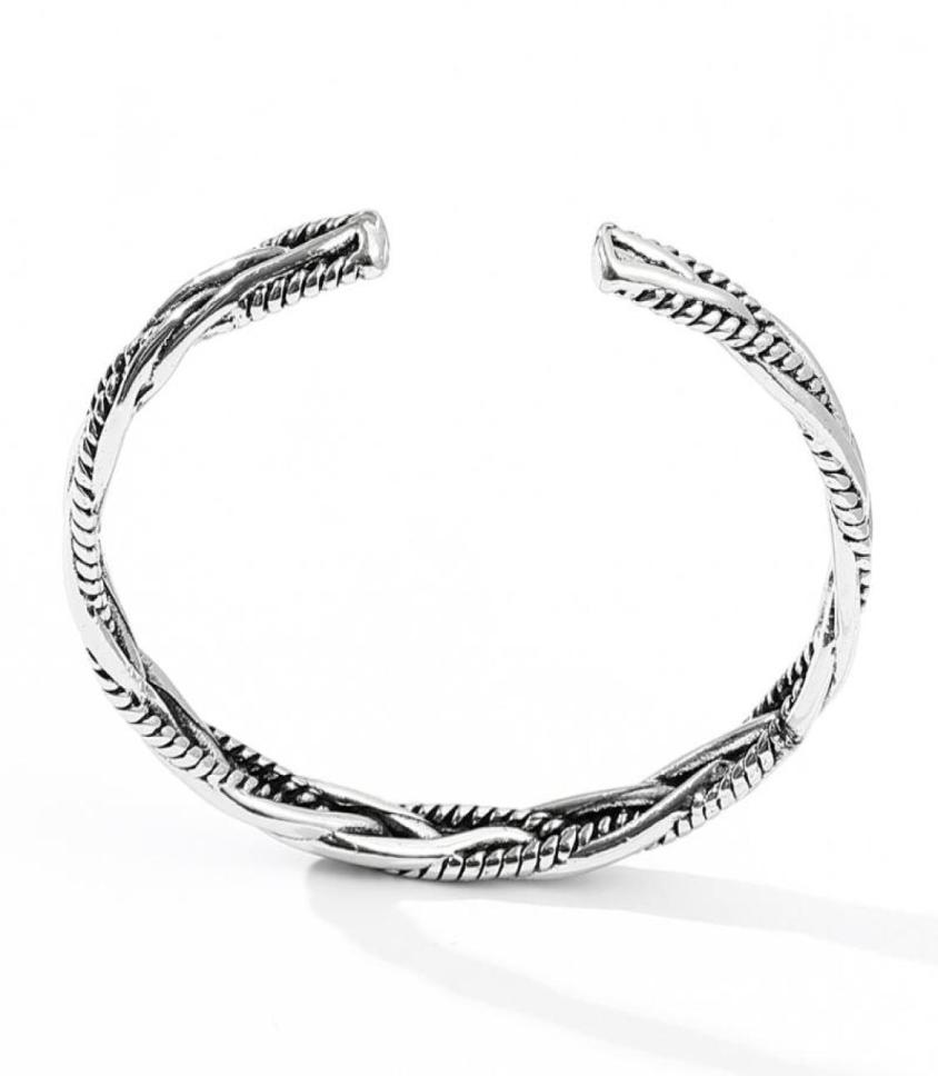 Bangle Retro Ancient Silver Color ed Woven Bracelet Unisex Jewelry Fashion Creative Opening Couple Gift8849676
Bangle Retro Ancient Silver Color ed Woven Bracelet Unisex Jewelry Fashion Creative Opening Couple Gift8849676