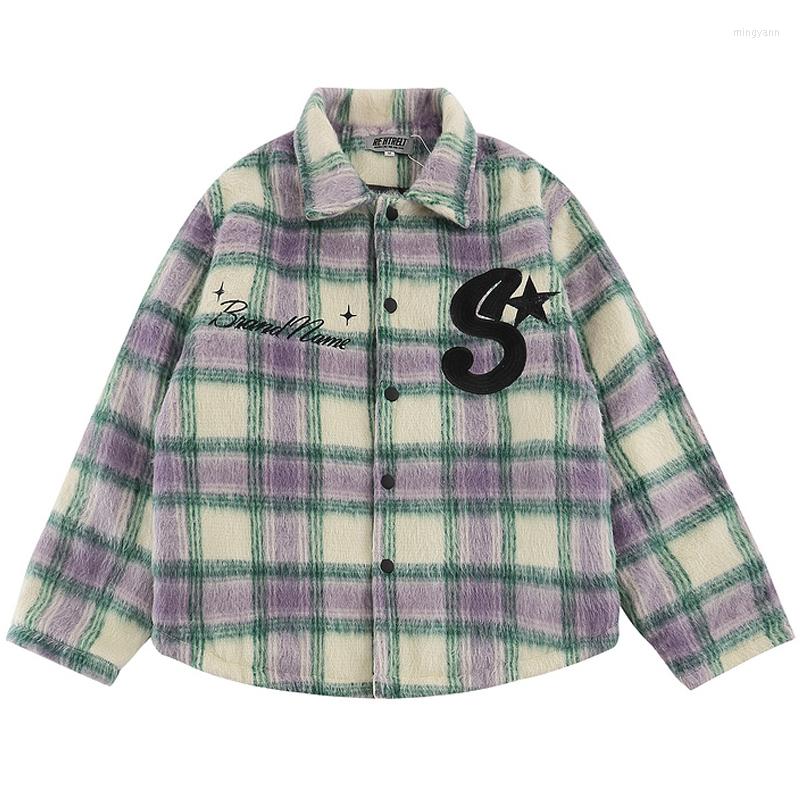 Men's Casual Shirts Mens Letter Embroidery Shirt Turn-Down Winter Long Wool Plaid Unisex Oversize Sleeve Thick Streetwear
Men's Casual Shirts Mens Letter Embroidery Shirt Turn-Down Winter Long Wool Plaid Unisex Oversize Sleeve Thick Streetwear