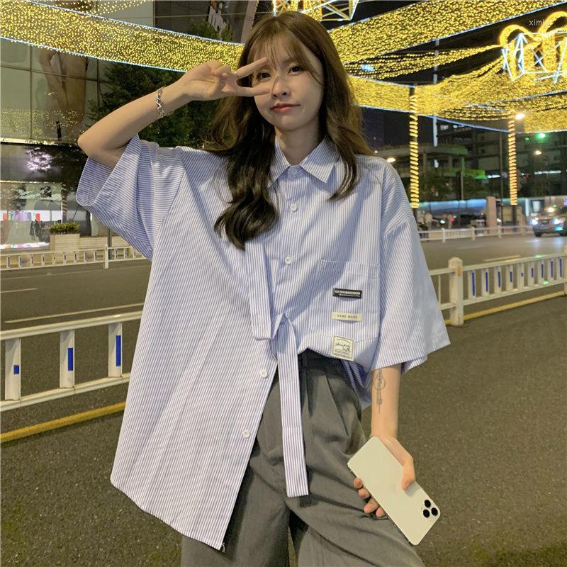Women's Blouses Design Sense Striped Shirt Short Sleeved Women's Summer Korean Version Style Chic Top Vintage Clothes Women Shirts &, Gray
Women's Blouses Design Sense Striped Shirt Short Sleeved Women's Summer Korean Version Style Chic Top Vintage Clothes Women Shirts &, Gray