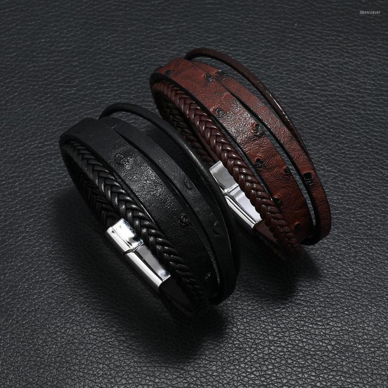 Charm Bracelets Fashion Black Leather Bracelet For Men Magnetic Braided Punk Rock Man Cuff Pulseira Masculina
Charm Bracelets Fashion Black Leather Bracelet For Men Magnetic Braided Punk Rock Man Cuff Pulseira Masculina