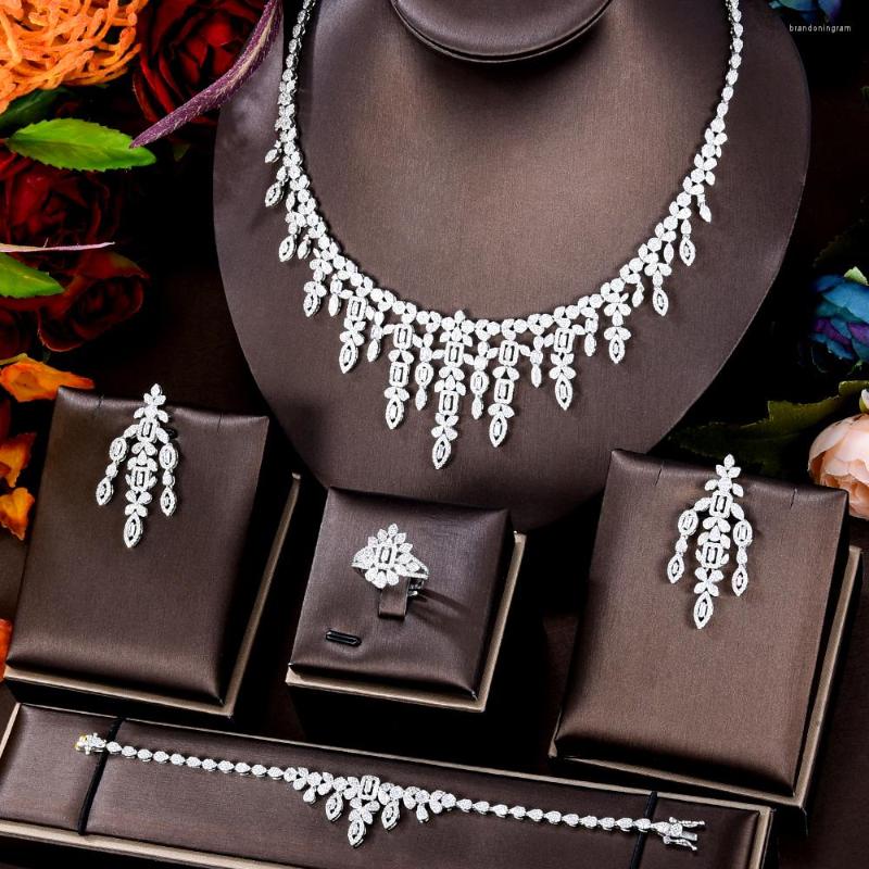 Necklace Earrings Set Missvikki Luxury Bracelet Rings 4PCS For Women Nigerian Wedding Jewelery Gift, Picture shown
Necklace Earrings Set Missvikki Luxury Bracelet Rings 4PCS For Women Nigerian Wedding Jewelery Gift, Picture shown