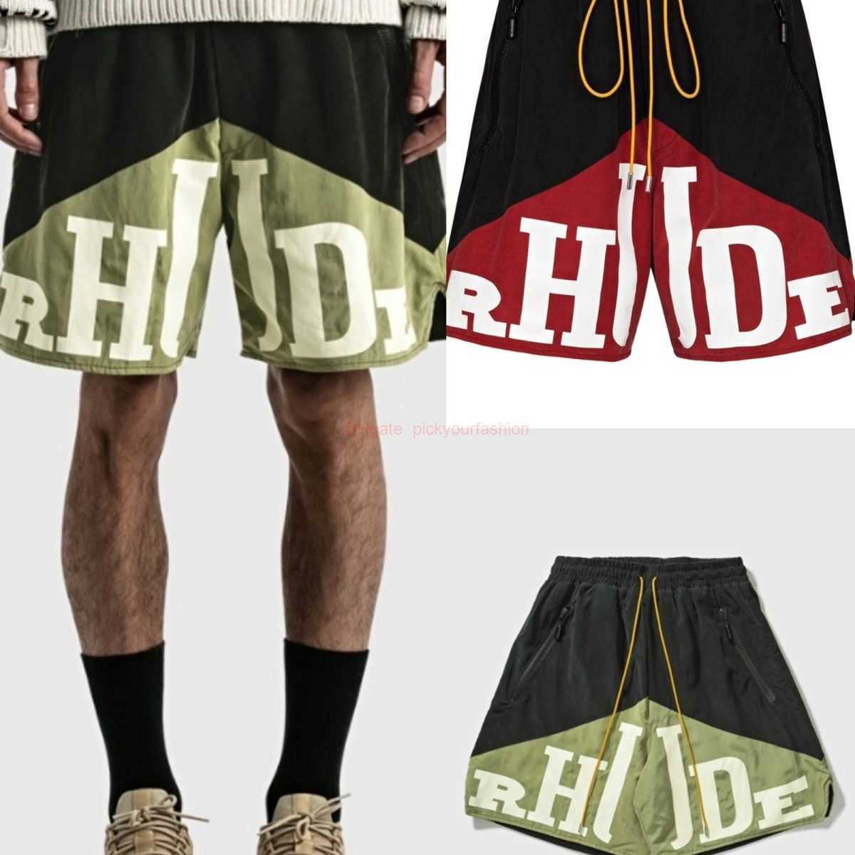Designer Short Fashion Casual Clothing Beach shorts Rhude Niche Trendy Brand American Drawstring Casual High Street Patchwork Shorts Sports Pants Mens Ins Trend Jo, Army green
Designer Short Fashion Casual Clothing Beach shorts Rhude Niche Trendy Brand American Drawstring Casual High Street Patchwork Shorts Sports Pants Mens Ins Trend Jo, Army green