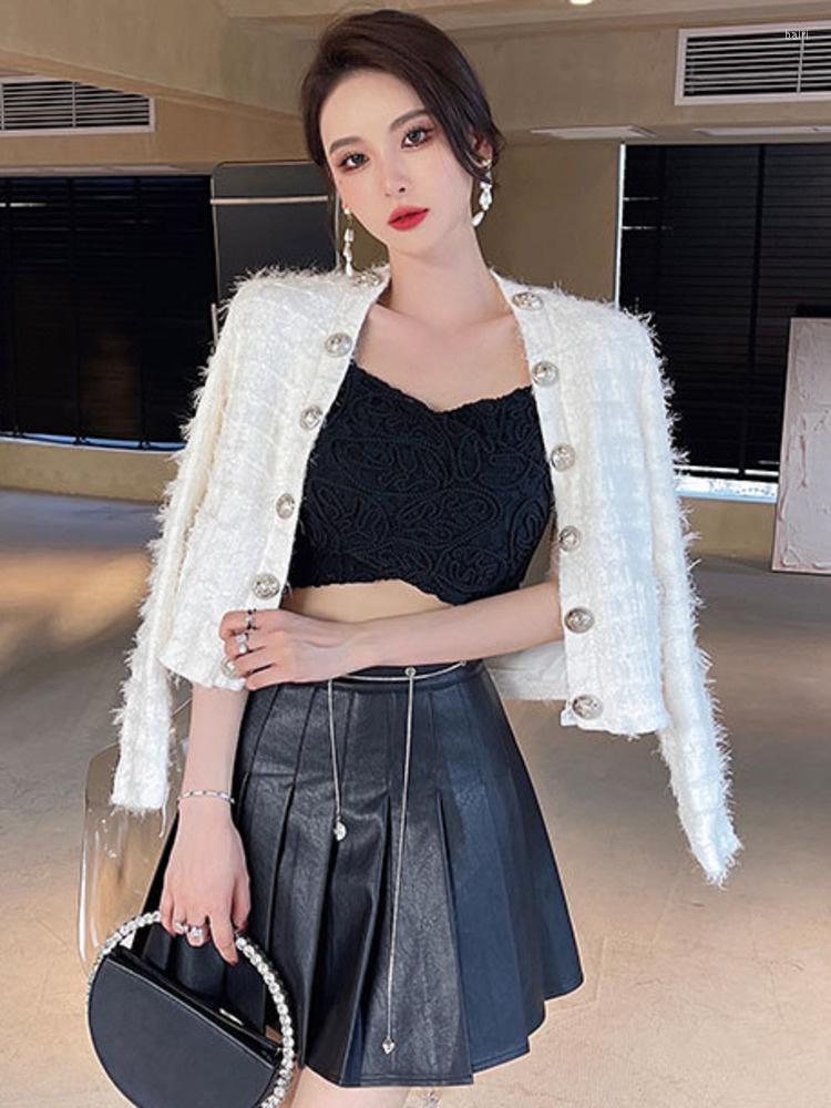 Women' Jackets Small Fragrance Light Luxury Tweed Jacket Coat Women Autumn Winter V-neck Double Breasted Fashion Tassel Cardigan Outwear, White
Women' Jackets Small Fragrance Light Luxury Tweed Jacket Coat Women Autumn Winter V-neck Double Breasted Fashion Tassel Cardigan Outwear, White