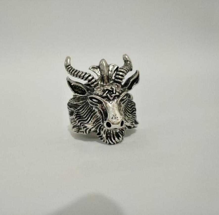 Retro Sheep Goat Horn Head Finger Ring Satan Worship Baphomet Aries Zodiac Wicca Star For Men Boy Gift Punk Biker Animal Jewelry898029580
Retro Sheep Goat Horn Head Finger Ring Satan Worship Baphomet Aries Zodiac Wicca Star For Men Boy Gift Punk Biker Animal Jewelry898029580