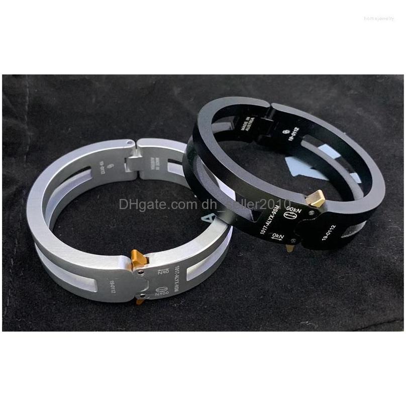 Chain Link Bracelets Hip Hop Fashion Rollercoaster Track Alyx Aluminium Alloy Bracelet Women Men Unisex Couples Jewelry Bangles With Dhvtc