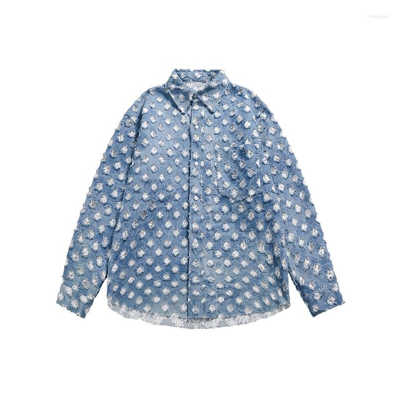 Men's Casual Shirts Double Lace Denim Layer Shirt Men Streetwear Fashion Oversize Loose Long Sleeve Coat Cityboy Hole, Blue
Men's Casual Shirts Double Lace Denim Layer Shirt Men Streetwear Fashion Oversize Loose Long Sleeve Coat Cityboy Hole, Blue