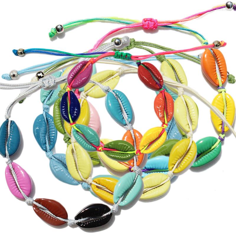Charm Bracelets Bohemian Colourful Shell Bracelet For Women Fashion Braided Adjustable Handmade Jewelry Summer Beach Anklet 2023
Charm Bracelets Bohemian Colourful Shell Bracelet For Women Fashion Braided Adjustable Handmade Jewelry Summer Beach Anklet 2023