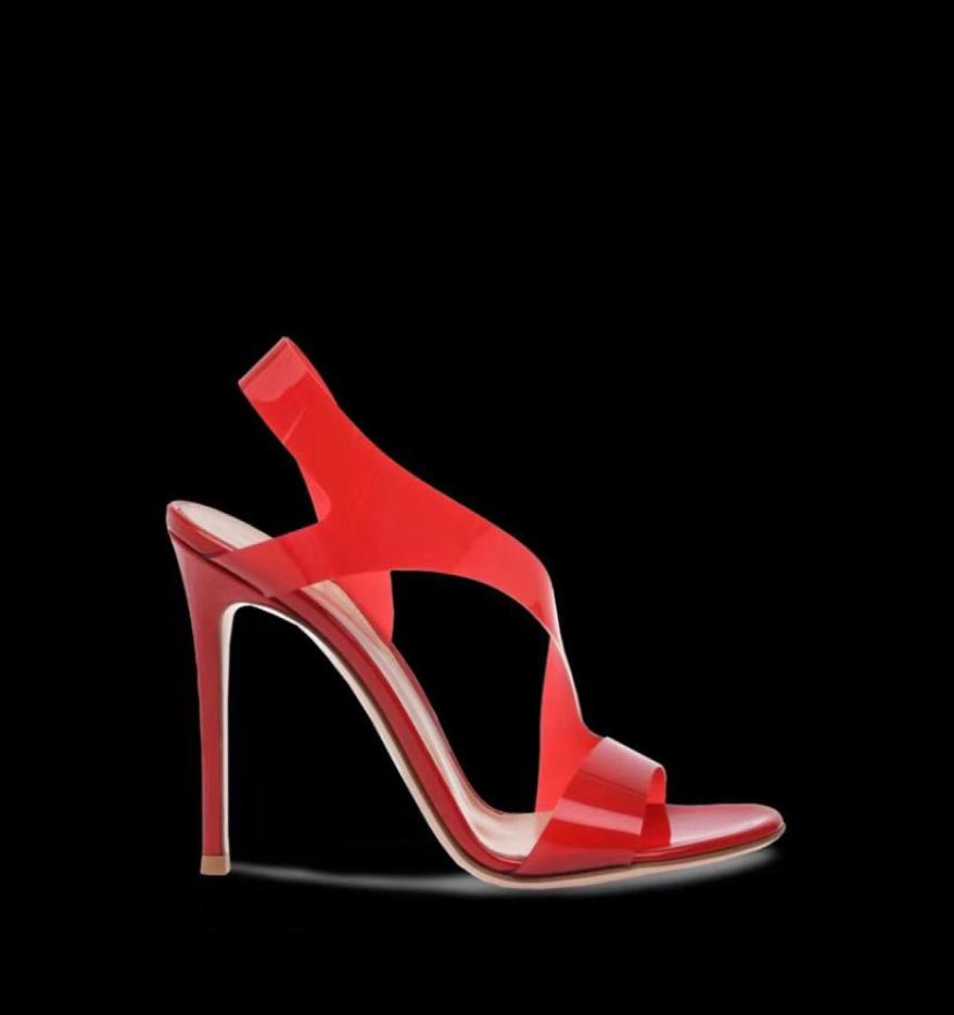 Luxury Designer Transparent High Heel Sandals Women Patent Leather PVC Sandal cowhide sole Stilettos Sexy party Pumps10cm Summer S9700372, Red
Luxury Designer Transparent High Heel Sandals Women Patent Leather PVC Sandal cowhide sole Stilettos Sexy party Pumps10cm Summer S9700372, Red