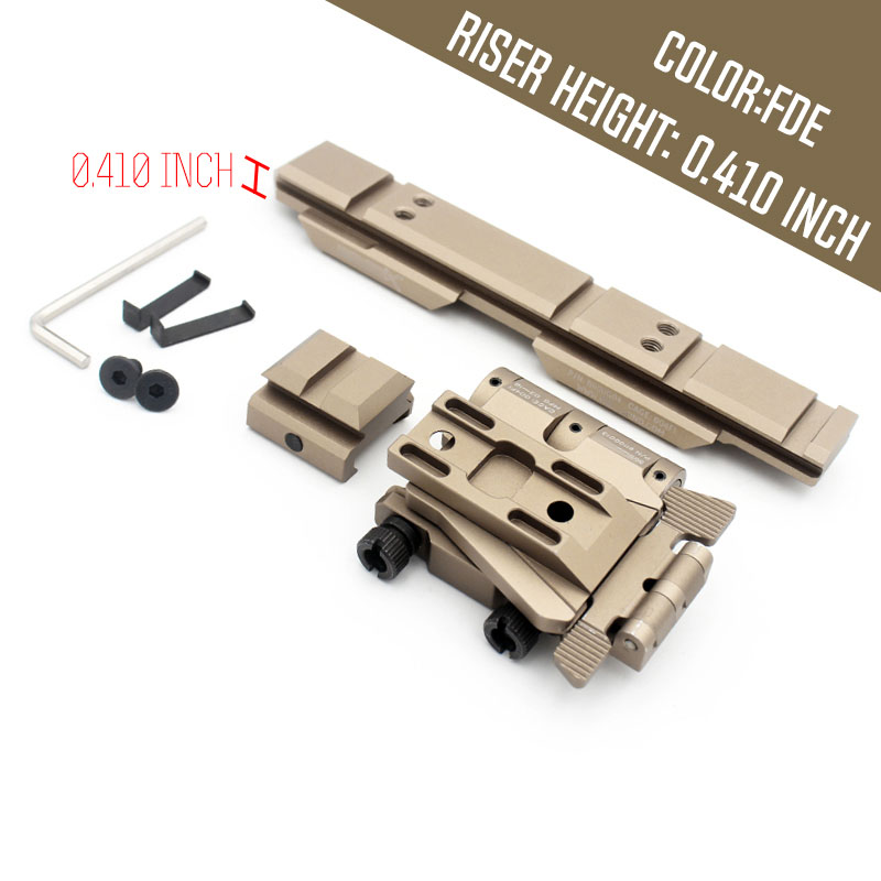 Filp Mount W/ Riser System Side Flip Mount Sets 0.41" 5/8" For Eotech G33 3X Magnifier Optics And Exps3 Red Dots Sight