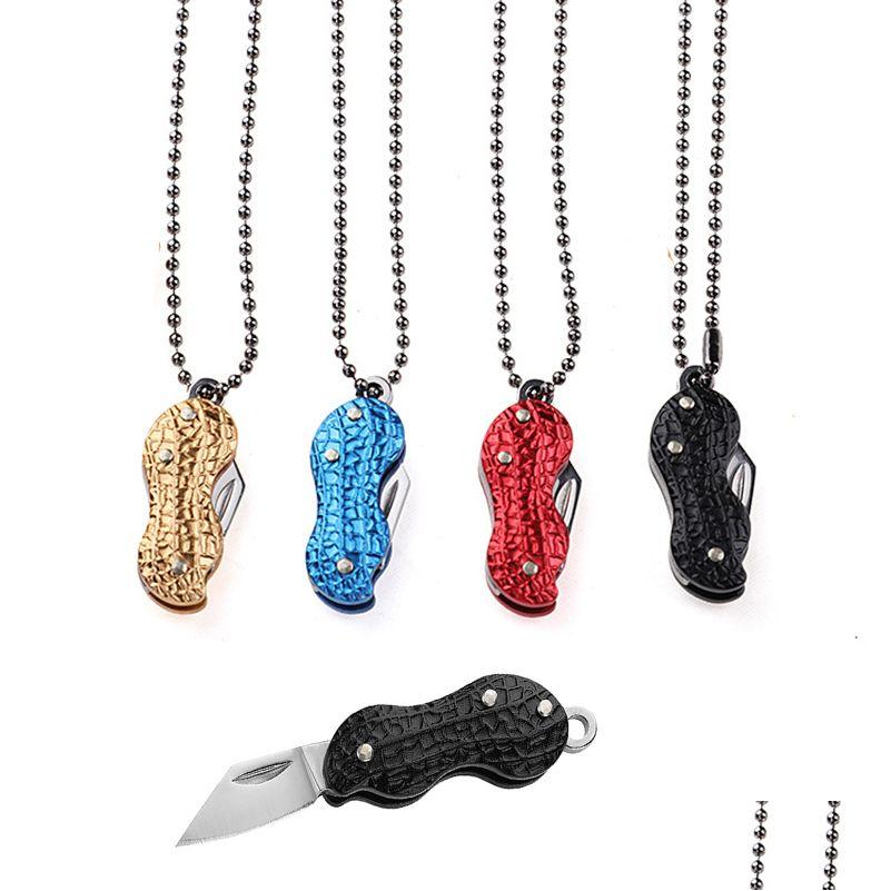Pendant Necklaces Stainless Steel Folding Knife Creative Peanut Shape Key Necklace Mini Portable Outdoor Tools Drop Delivery Jewelry Dhbrx
Pendant Necklaces Stainless Steel Folding Knife Creative Peanut Shape Key Necklace Mini Portable Outdoor Tools Drop Delivery Jewelry Dhbrx