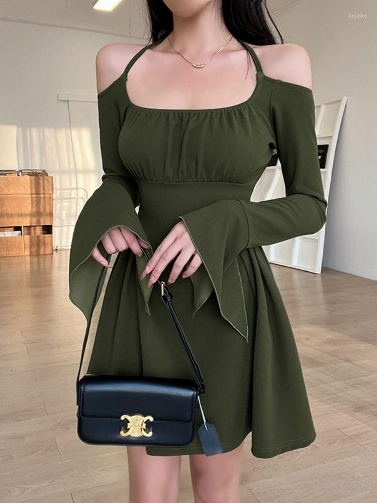 Casual Dresses Off Shoulder Vintage Dress Petal Long Sleeve Women Aesthetic Clothes Neck Mounted Streetwear High Waist Vestido Feminino, Black dress
Casual Dresses Off Shoulder Vintage Dress Petal Long Sleeve Women Aesthetic Clothes Neck Mounted Streetwear High Waist Vestido Feminino, Black dress
