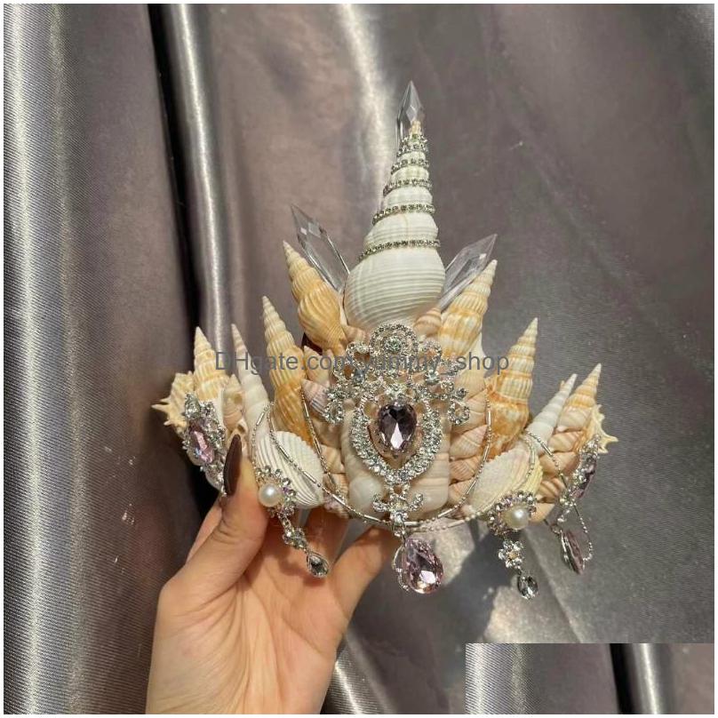 Hair Clips Barrettes Mermaid Pearl Shell Crown Headdress Scallop Conch Princess Elf Po Studio Pography Drop Delivery Jewelry Hairje Dhuhy
Hair Clips Barrettes Mermaid Pearl Shell Crown Headdress Scallop Conch Princess Elf Po Studio Pography Drop Delivery Jewelry Hairje Dhuhy