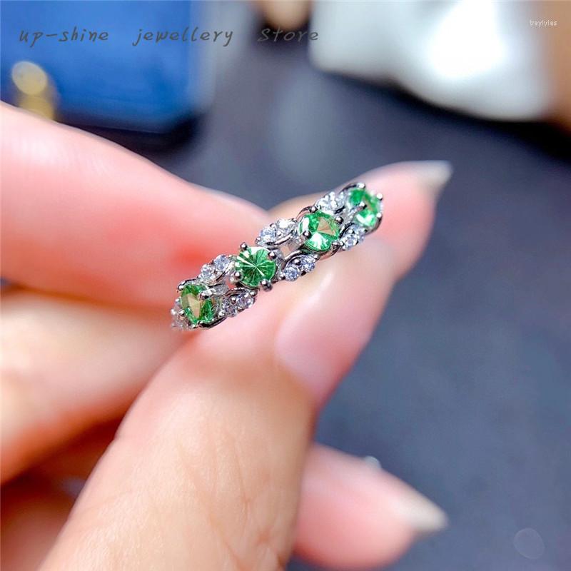 Cluster Rings Women's 925 Silver Inlaid Natural Tsavorite Ring Finely A Gift For Girlfriend
Cluster Rings Women's 925 Silver Inlaid Natural Tsavorite Ring Finely A Gift For Girlfriend