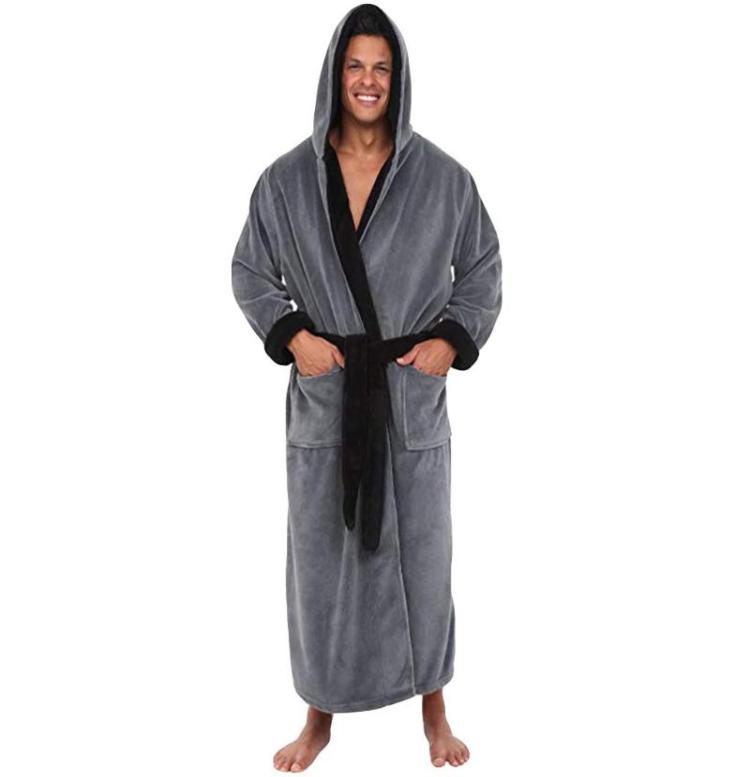 Fashion Casual Mens Bathrobes Flannel Robe Hooded Long Sleeve Couple Men Woman Robe Plush Shawl Kimono Warm Male Bathrobe Coat4264487, Black
Fashion Casual Mens Bathrobes Flannel Robe Hooded Long Sleeve Couple Men Woman Robe Plush Shawl Kimono Warm Male Bathrobe Coat4264487, Black