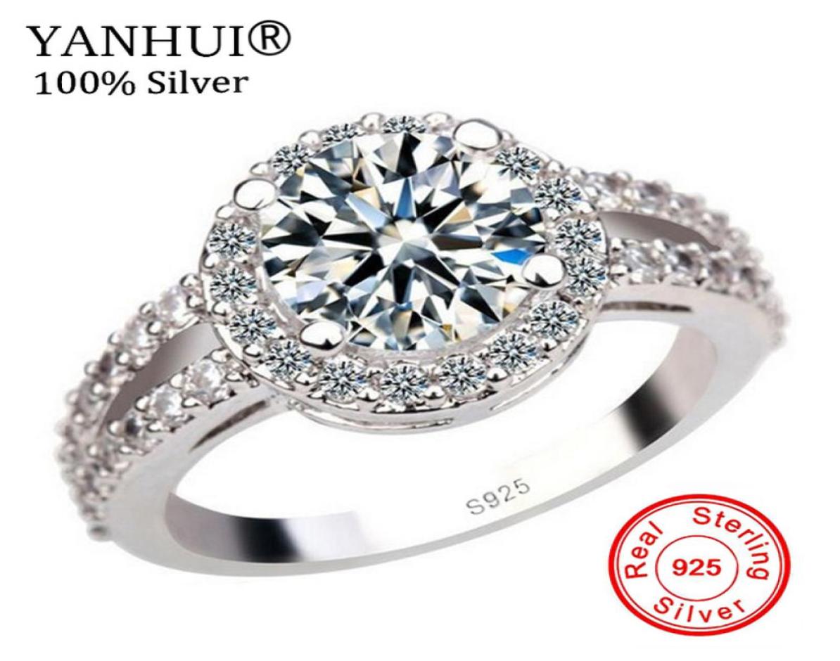 YANHUI 100 925 Pure Silver Engagement Ring S925 Stamp 2 Carat CZ Diamant Wedding Rings For Women Size 4 5 6 7 8 9 10 11 YR091 Y187215503
YANHUI 100 925 Pure Silver Engagement Ring S925 Stamp 2 Carat CZ Diamant Wedding Rings For Women Size 4 5 6 7 8 9 10 11 YR091 Y187215503