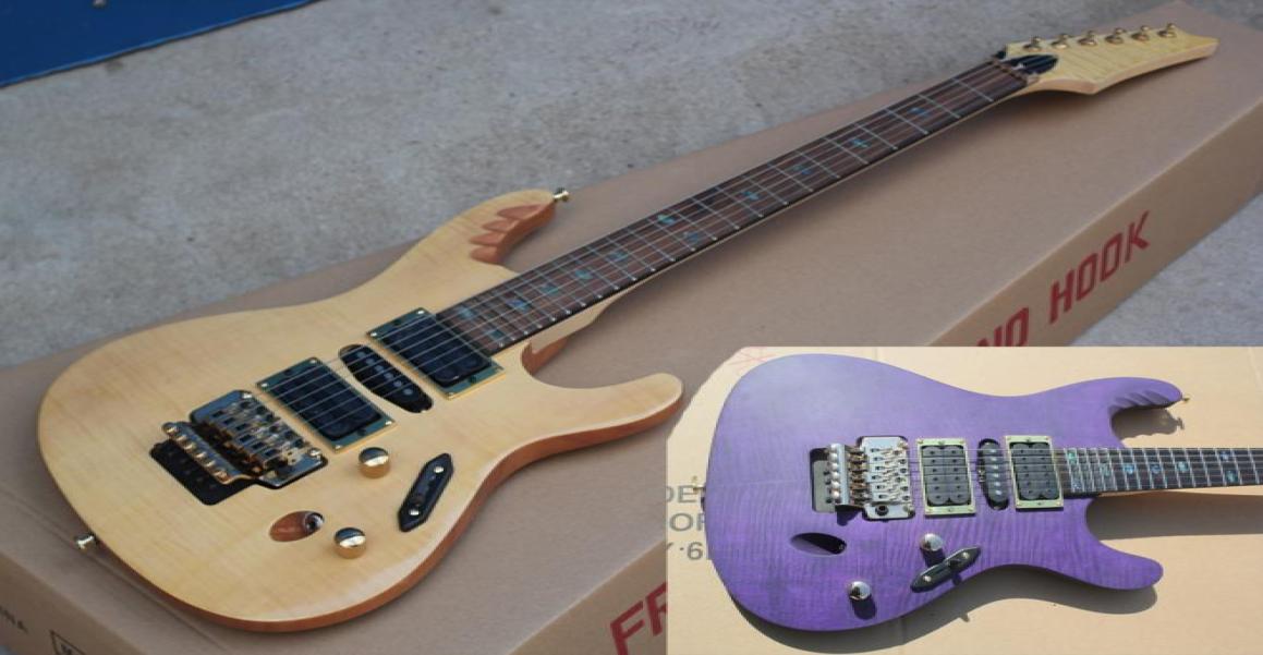 Factory Custom Natural Wood Color Purple Electric Guitar With Abalone Fret Inlay Floyd Rose Bridge Gold Hardware Can be customized1879176
Factory Custom Natural Wood Color Purple Electric Guitar With Abalone Fret Inlay Floyd Rose Bridge Gold Hardware Can be customized1879176