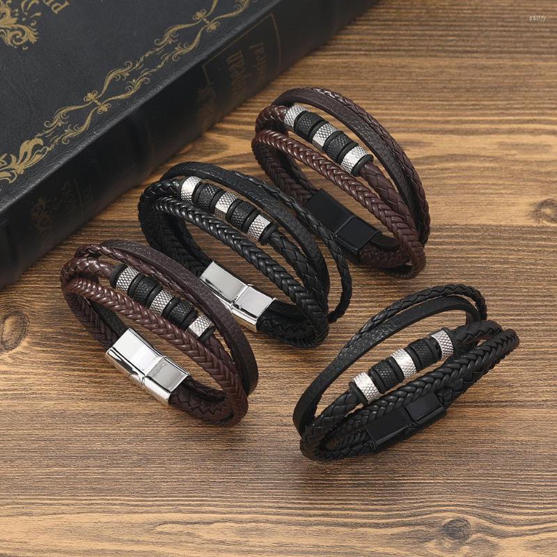 Charm Bracelets Fashion Braided Rope Woven Multilayer Leather Men Punk Mental Magnet Bangle For Friend Jewelry Gifts
Charm Bracelets Fashion Braided Rope Woven Multilayer Leather Men Punk Mental Magnet Bangle For Friend Jewelry Gifts