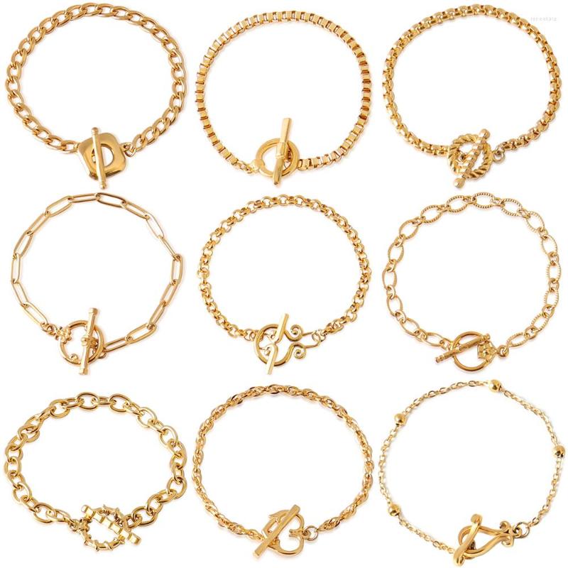 Link Bracelets Punk Stainless Steel For Women Men OT Buckle Bracelet Hip Hop Thick Chain Jewelry Gift
Link Bracelets Punk Stainless Steel For Women Men OT Buckle Bracelet Hip Hop Thick Chain Jewelry Gift