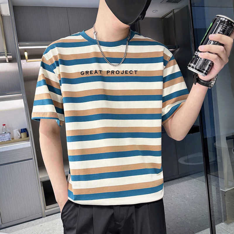 Striped T-shirt Men's INS Fashion Brand Half Sleeve T-shirt Summer Men's Clothing 2023 New Half Sleeve Summer Short Sleeve, Orange strips
Striped T-shirt Men's INS Fashion Brand Half Sleeve T-shirt Summer Men's Clothing 2023 New Half Sleeve Summer Short Sleeve, Orange strips