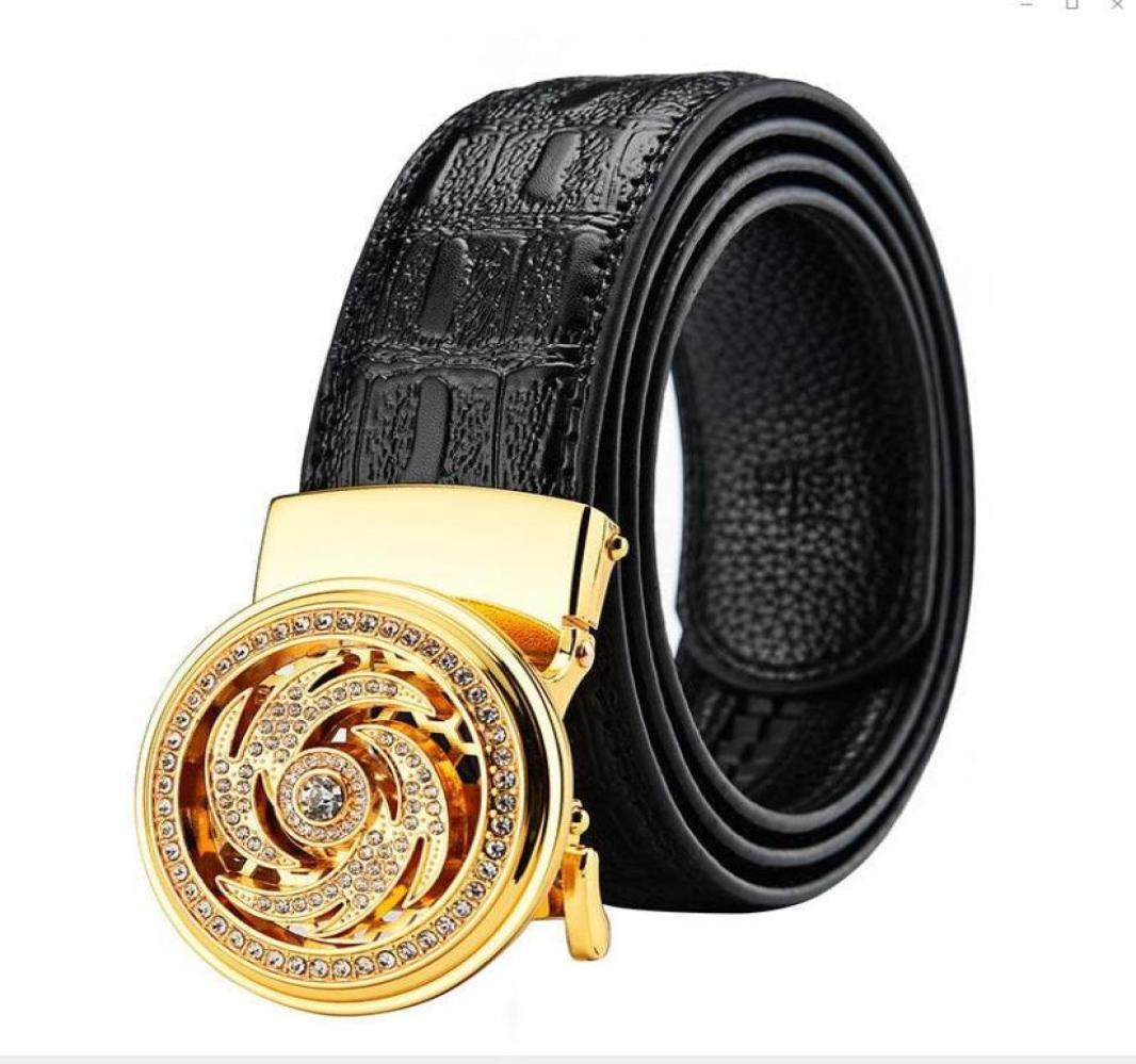 Men Genuine Leather Belt automatic buckle business casual handsome cool diamond Noble gem square buckle Gold silver metal youth be6557175, Black
Men Genuine Leather Belt automatic buckle business casual handsome cool diamond Noble gem square buckle Gold silver metal youth be6557175, Black