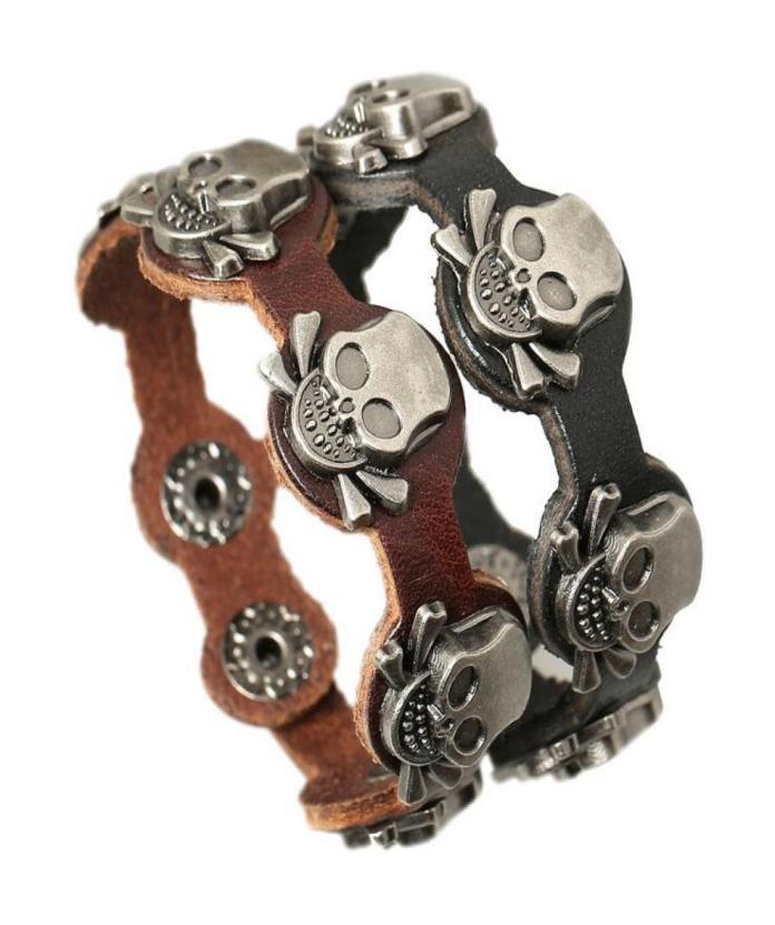 New Fashion Charm Bracelets Five Skull Charm For Men Infinity Button 2 Color Leather Bracelets Jewelry4224820
New Fashion Charm Bracelets Five Skull Charm For Men Infinity Button 2 Color Leather Bracelets Jewelry4224820
