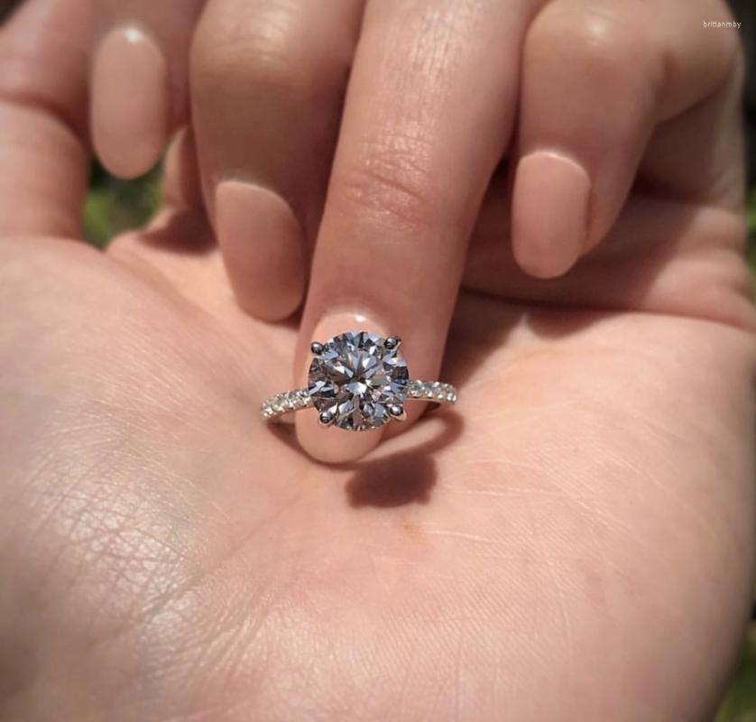 Cluster Rings Classic Four Real Solid 925 Sterling Silver 2ct Simulated Diamond Wedding Engagement Finger For Women Jewelry
Cluster Rings Classic Four Real Solid 925 Sterling Silver 2ct Simulated Diamond Wedding Engagement Finger For Women Jewelry