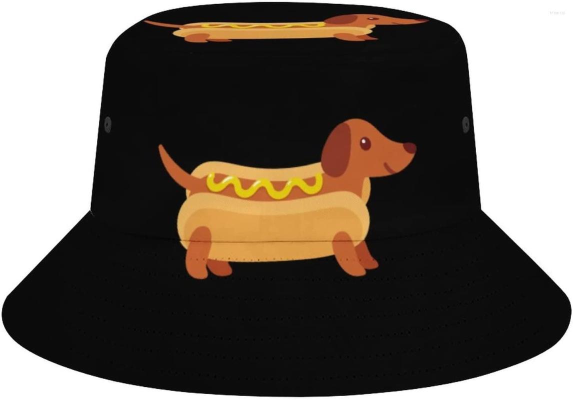Berets Funny Dachshunds Unisex Bucket Hats Print Fisherman Cap Packable Summer Travel Beach Sun Hat, Black
Berets Funny Dachshunds Unisex Bucket Hats Print Fisherman Cap Packable Summer Travel Beach Sun Hat, Black