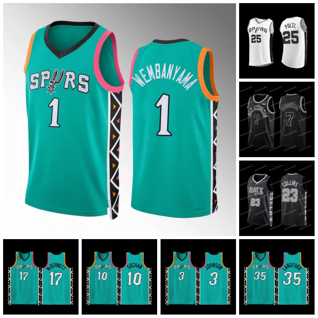 1 Victor Wembanyama Basketball Jersey Doug 17 McDermott San Antonio 4 Graham 23 Collins 99 Birch 10 Sochan 26 Barlow Spur Langford, As pic 3
1 Victor Wembanyama Basketball Jersey Doug 17 McDermott San Antonio 4 Graham 23 Collins 99 Birch 10 Sochan 26 Barlow Spur Langford, As pic 3