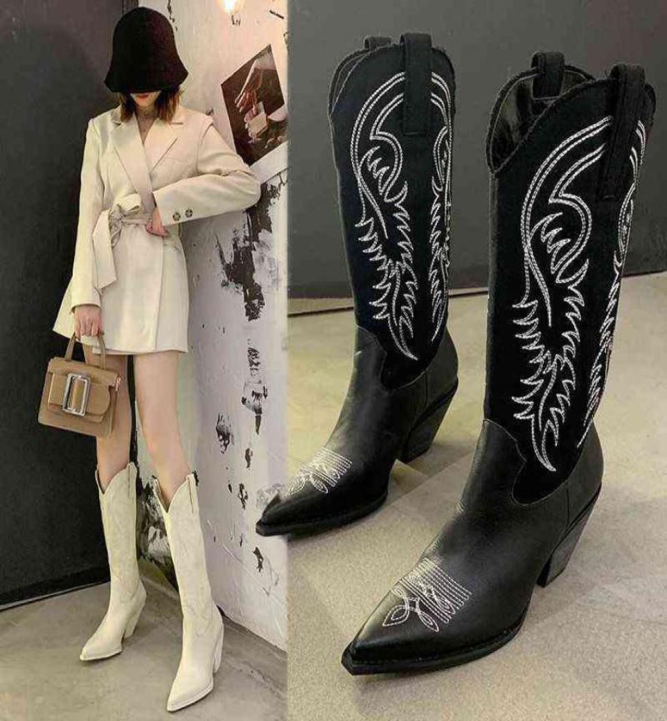 2021 INS Winter Women Beige High Heels Wedges Long Boots Vintage Embroidered Knee Thigh High Boots Designer Riding Cowboy Boots Y21052533
2021 INS Winter Women Beige High Heels Wedges Long Boots Vintage Embroidered Knee Thigh High Boots Designer Riding Cowboy Boots Y21052533