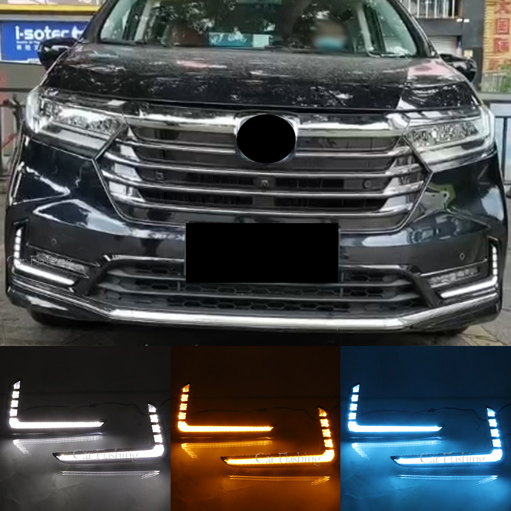 2PCS Car LED DRL Daytime Running Light For Honda Odyssey 2022 fog lamp cover Daylight with yellow turn signal
2PCS Car LED DRL Daytime Running Light For Honda Odyssey 2022 fog lamp cover Daylight with yellow turn signal
