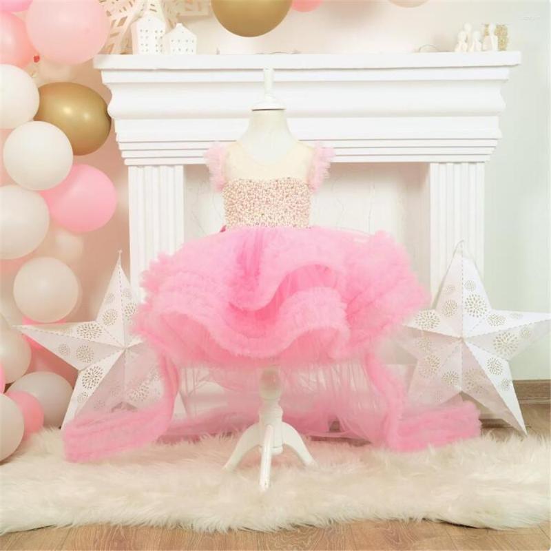 Girl Dresses High-Low Fluffy Baby Girls Tulle Sheer Neck Birthday Party Gown Christmas Dress With Detachable Train, Green
Girl Dresses High-Low Fluffy Baby Girls Tulle Sheer Neck Birthday Party Gown Christmas Dress With Detachable Train, Green