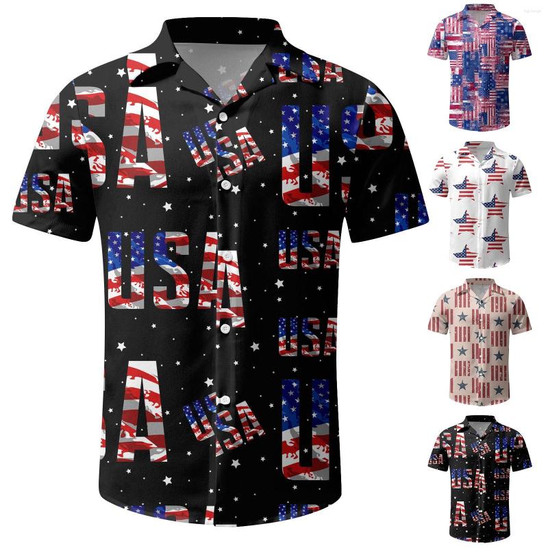 Men's Casual Shirts Independence Day Men Shirt Hale Folding Board Stereoscopic Short Sleeves For Man Camisa Social Male, Khaki 
Men's Casual Shirts Independence Day Men Shirt Hale Folding Board Stereoscopic Short Sleeves For Man Camisa Social Male, Khaki
