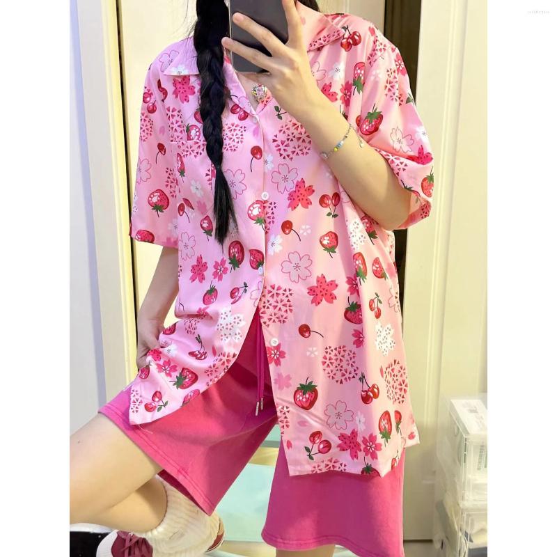 Women's Blouses Pink Fruit Strawberry Full Print Summer Button Up Shirt Women Men Short Sleeve Shirts Loose Ins 2023 Hawaiian Beach, Tshirt solid white
Women's Blouses Pink Fruit Strawberry Full Print Summer Button Up Shirt Women Men Short Sleeve Shirts Loose Ins 2023 Hawaiian Beach, Tshirt solid white
