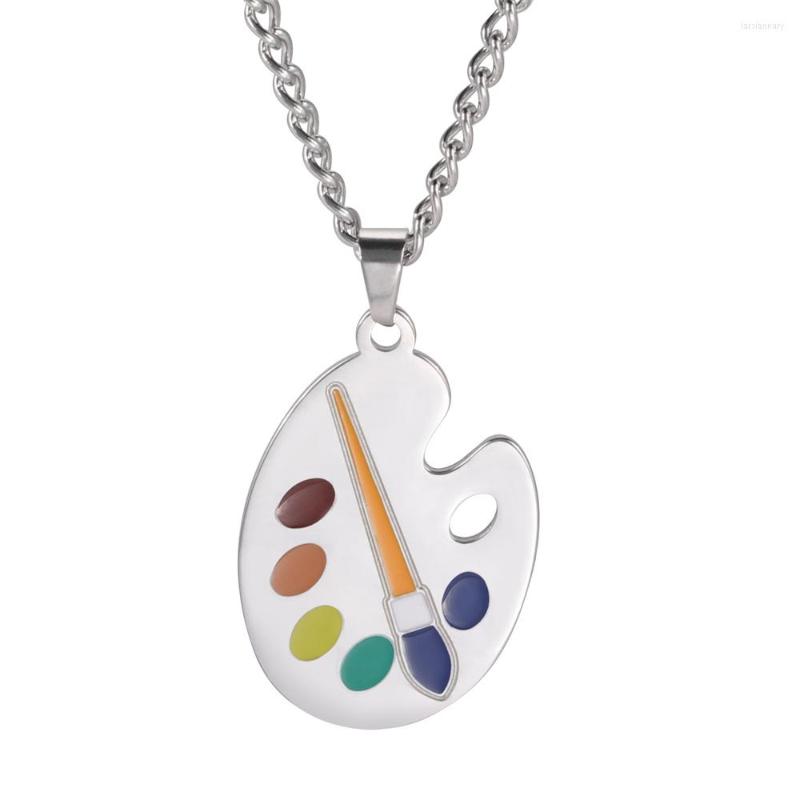 Chains My Shape Artist Paint Palette Brush Necklaces For Men Women Multicolor Stainless Steel Pendant Necklace Fashion Jewelry Gifts
Chains My Shape Artist Paint Palette Brush Necklaces For Men Women Multicolor Stainless Steel Pendant Necklace Fashion Jewelry Gifts