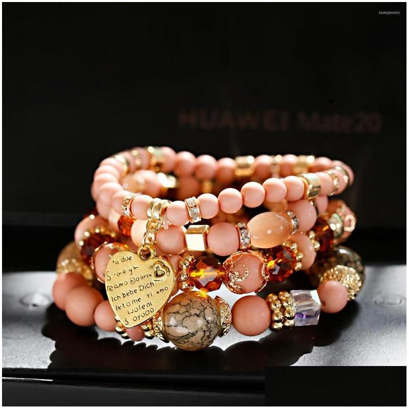 Beaded Strand Oiquei 4Pcs/Lot Womens Bracelets Bangles Boho Vintage Heart Pendant Natural Stone Beads Wrap Pseira Feminina Drop Deli Dhou8
Beaded Strand Oiquei 4Pcs/Lot Womens Bracelets Bangles Boho Vintage Heart Pendant Natural Stone Beads Wrap Pseira Feminina Drop Deli Dhou8