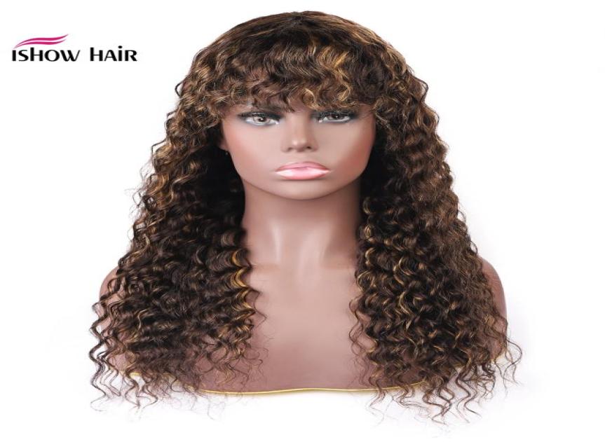 Ishow Brazilian 427 Ombre Deep Wave Human Hair Wigs with Bangs Peruvian Deep Curly None Lace Wigs Indian Malaysian for Black Wome6551761, Auburn
Ishow Brazilian 427 Ombre Deep Wave Human Hair Wigs with Bangs Peruvian Deep Curly None Lace Wigs Indian Malaysian for Black Wome6551761, Auburn