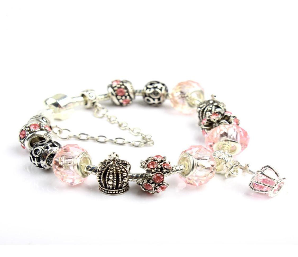 18 19 20 21CM Charm Bracelet 925 Silver Bracelets For Women Royal Crown Bracelet Purple Crystal Beads Diy Jewelry Christmas gift9250013
18 19 20 21CM Charm Bracelet 925 Silver Bracelets For Women Royal Crown Bracelet Purple Crystal Beads Diy Jewelry Christmas gift9250013