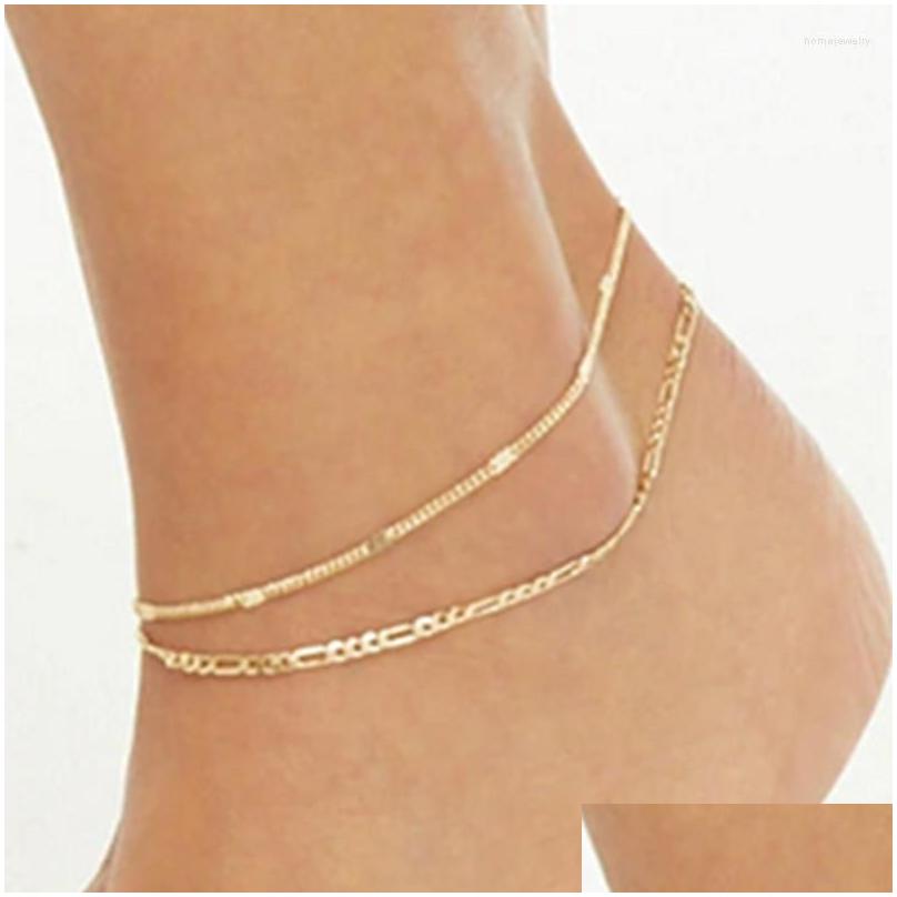Anklets 2022 Designer Original 2 Layer Metal Personality Anklet Bohemian Trend Foot Jewelry Factory Wholesale Drop Delivery Dhn9K
Anklets 2022 Designer Original 2 Layer Metal Personality Anklet Bohemian Trend Foot Jewelry Factory Wholesale Drop Delivery Dhn9K