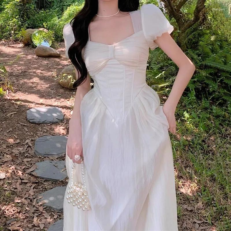 Casual Dresses 2023 Women White Elegant Puff Sleeve Dress Female High Waist Patchwork Wedding Party Lady Square Collar Holiday, Beige
Casual Dresses 2023 Women White Elegant Puff Sleeve Dress Female High Waist Patchwork Wedding Party Lady Square Collar Holiday, Beige