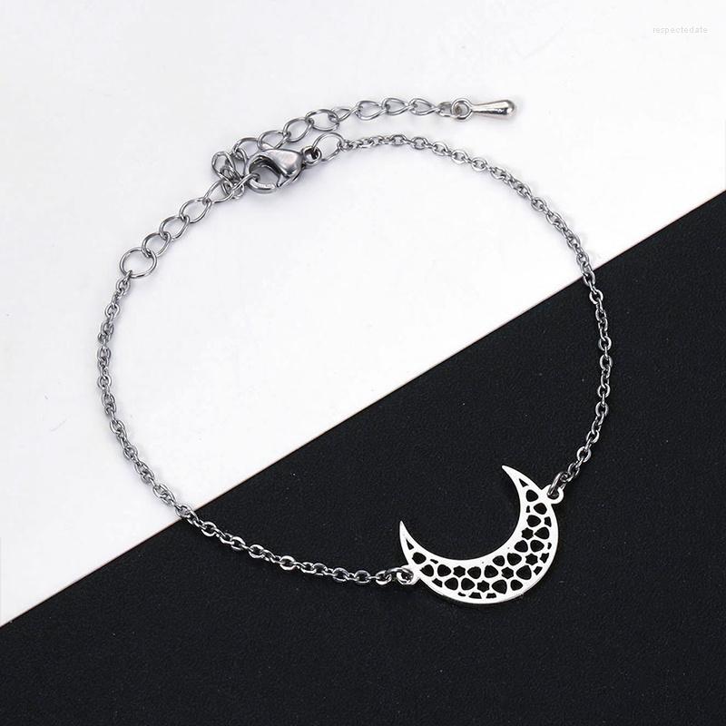 Link Bracelets Simple Hollow Out Metal Moon Bracelet Charming Women's 3-Color Chain Valentine's Day Jewelry Gifts
Link Bracelets Simple Hollow Out Metal Moon Bracelet Charming Women's 3-Color Chain Valentine's Day Jewelry Gifts