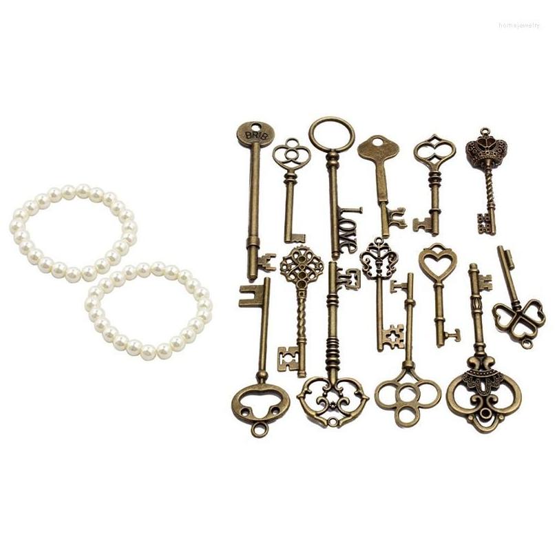 Beaded Strand 2 Pcs White Faux Pearls For Women With 18 Bronze Skeleton Key Heart Bow Lock Pendant Drop Delivery Jewelry Bracelets Dhmza
Beaded Strand 2 Pcs White Faux Pearls For Women With 18 Bronze Skeleton Key Heart Bow Lock Pendant Drop Delivery Jewelry Bracelets Dhmza
