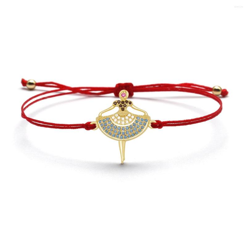 Charm Bracelets Pave Setting Zircon 3 Styles Cartoon Ballet Doll Pendant Braided Rope Bracelet Women Bangle Adjustable Jewelry Christmas
Charm Bracelets Pave Setting Zircon 3 Styles Cartoon Ballet Doll Pendant Braided Rope Bracelet Women Bangle Adjustable Jewelry Christmas