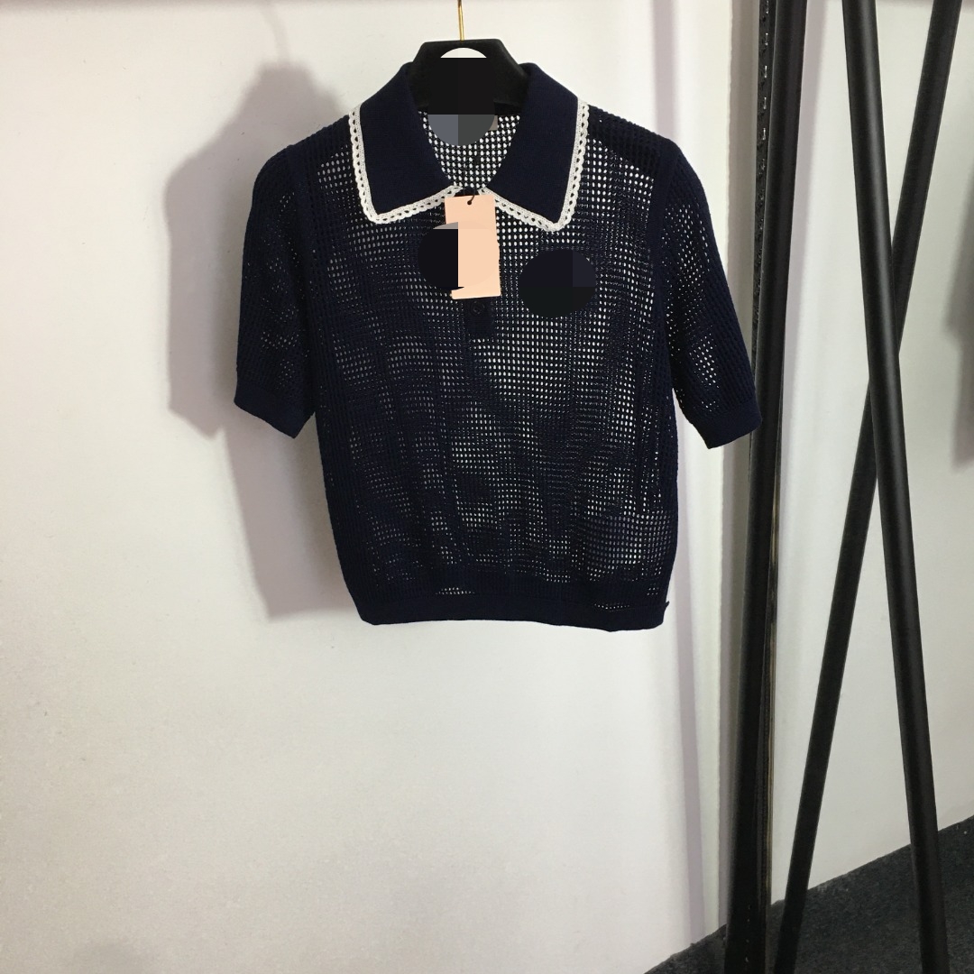521 L 2023 Summer Sweaters Women' Pullover Sweater Black White Striped Lapel Neck Short Sleeve Brand Same Style Women' 20233171
521 L 2023 Summer Sweaters Women' Pullover Sweater Black White Striped Lapel Neck Short Sleeve Brand Same Style Women' 20233171