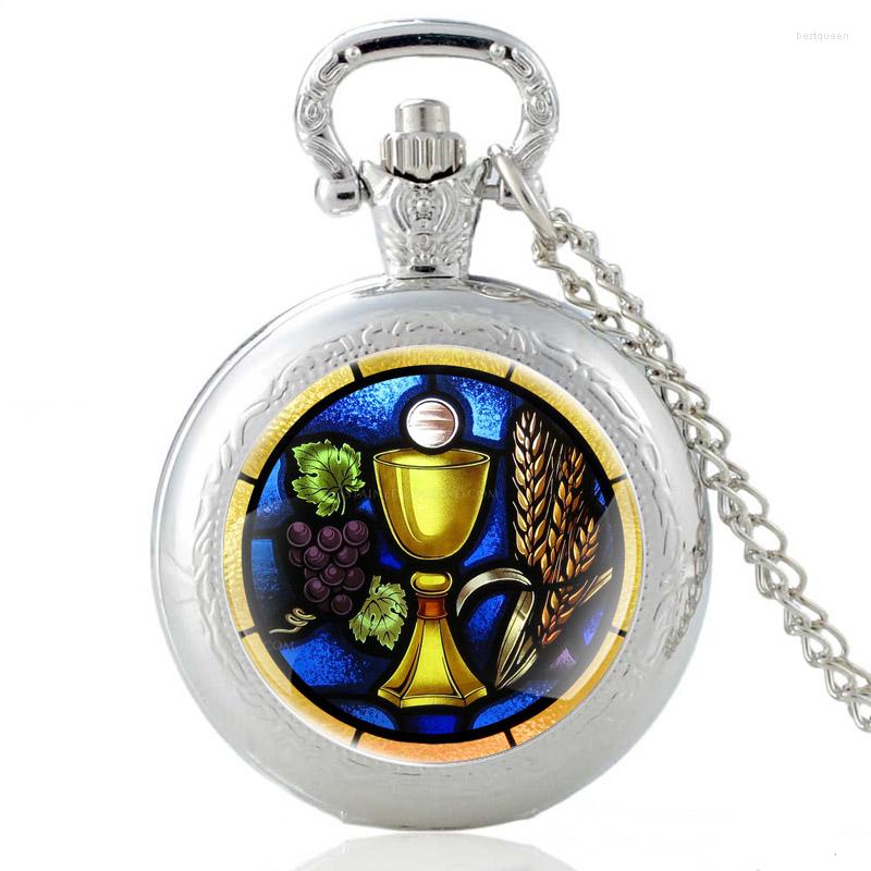 Pocket Watches Classic Christian San-greal Design Silver Vintage Quartz Watch Pendant Clock Men Women Glass Dome Necklace Gifts, Bronze
Pocket Watches Classic Christian San-greal Design Silver Vintage Quartz Watch Pendant Clock Men Women Glass Dome Necklace Gifts, Bronze