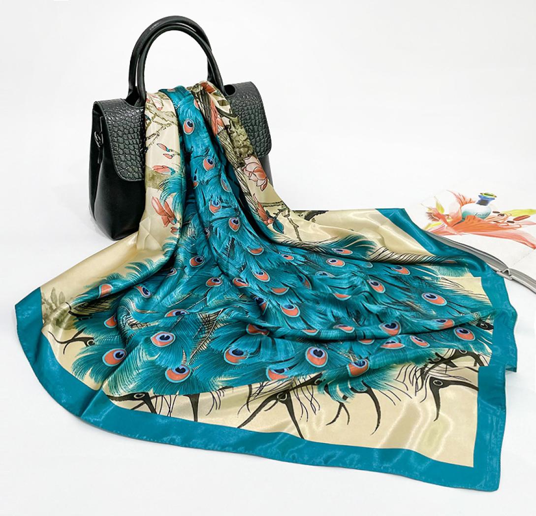 New Fashion Designer Silk Scarf Women Brand Print Peacock Feathers Silk Foulard Scarfs scarves3125605
New Fashion Designer Silk Scarf Women Brand Print Peacock Feathers Silk Foulard Scarfs scarves3125605